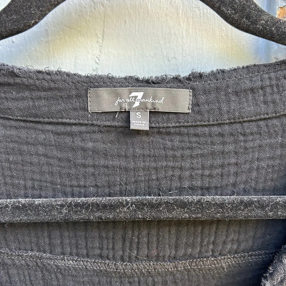 7 for all man kind Gauzy Pullover blouse, Small (fits very large) - Picture 6 of 10